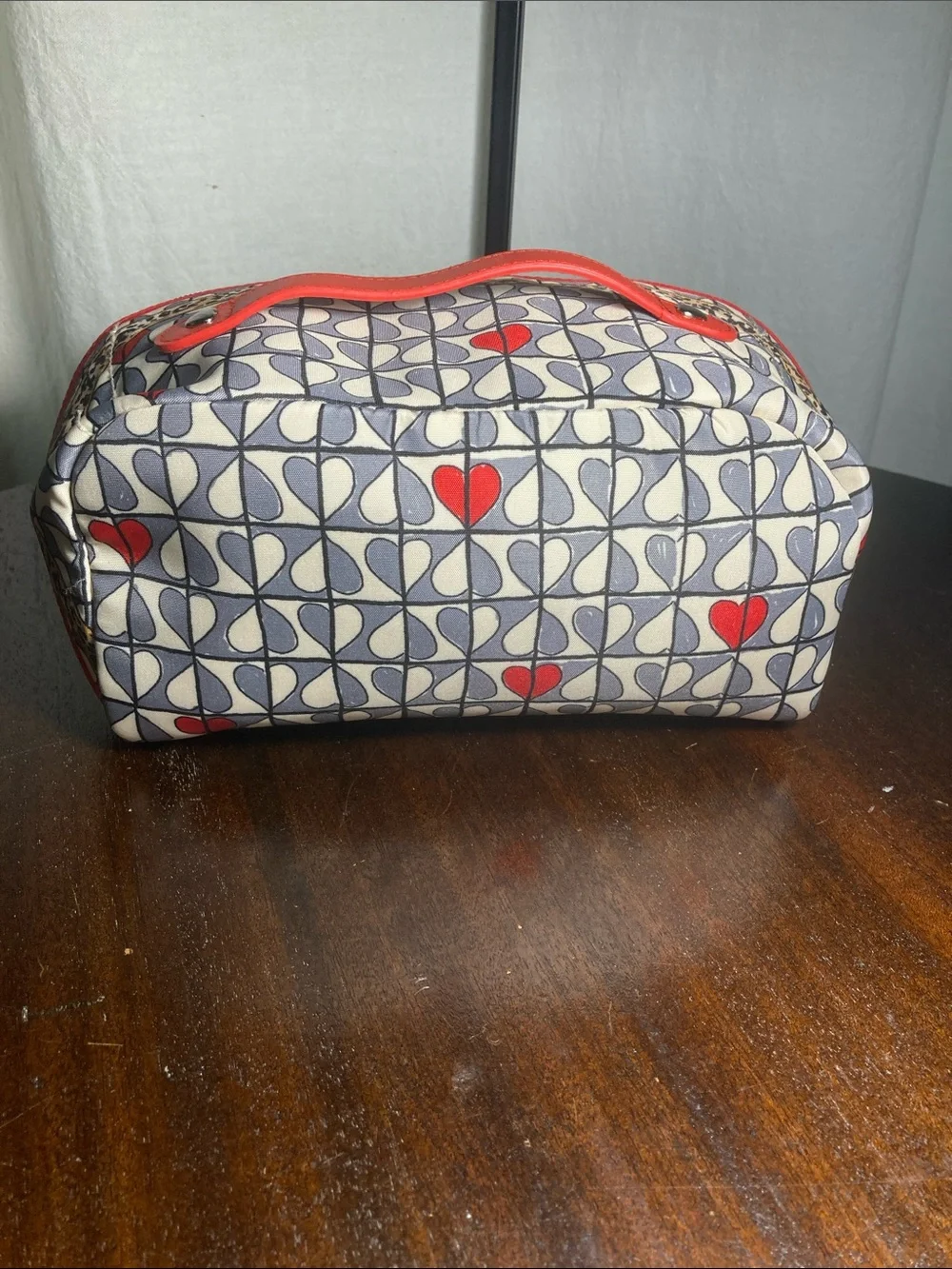 Brighton Wild Love cosmetic bag with bold leopard print and playful bow NWOT
